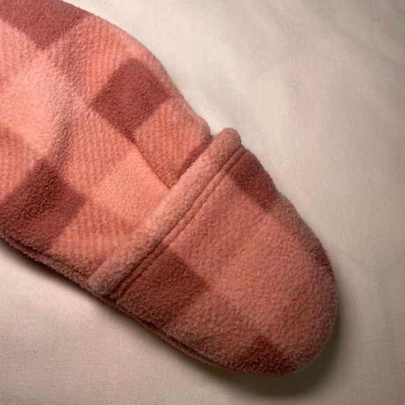 Fleece Pink Plaid Kids Bear One-Piece Onesie - Picture 6 of 7